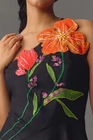 Yukiko Noritake x Anthropologie Asymmetrical Floral Midi Dress