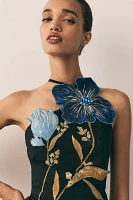 Yukiko Noritake x Anthropologie Asymmetrical Floral Midi Dress