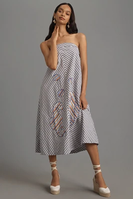 Maeve Strapless Canopy Midi Dress