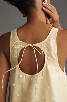 Maeve Sleeveless Scoop-Neck Daisy Border Drop-Waist Mini Dress