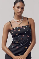 The Brynne 3D Spaghetti-Strap Midi Dress by Maeve: Butterfly-Embellished Edition