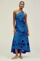 By Anthropologie One-Shoulder Cutwork Dress