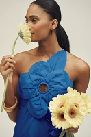 By Anthropologie One-Shoulder Cutwork Dress