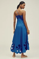 By Anthropologie One-Shoulder Cutwork Dress