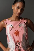 Maeve Embroidered Mini Shift Dress