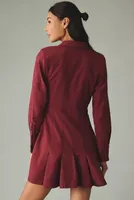 Pilcro Long-Sleeve V-Neck Seamed Mini Dress