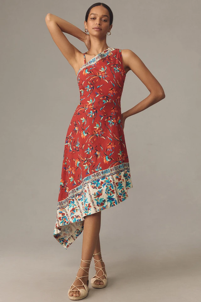 asymmetrical floral midi dress anthropologie Asymmetrical Floral Midi Dress