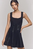 Pilcro Sleeveless Faux-Leather Mini Dress