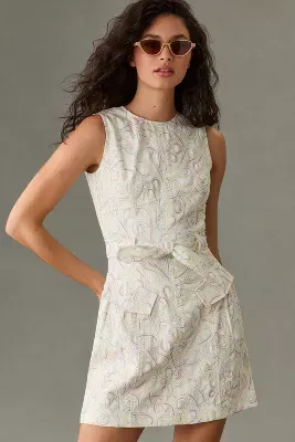 Shoshanna Embroidered Denim Dress