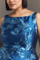 Adrianna Papell Plus Sleeveless Metallic Jacquard Midi Dress