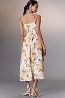 Faithfull Lora Sleeveless Square-Neck Midi Dress