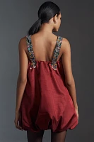 Sunday Brooklyn Embellished-Strap Bubble Mini Dress