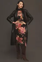 AFRM Long-Sleeve Mock-Neck Printed Midi Dress