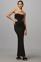 AFRM Strapless Cutout Knit Maxi Dress