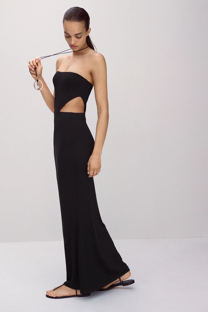 AFRM Strapless Cutout Knit Maxi Dress