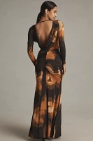 AFRM Issa Long-Sleeve Slim Maxi Dress