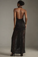 AFRM Heidi Halter Plunge Maxi Dress