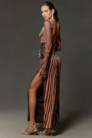 AFRM Nettie Long-Sleeve Mesh Maxi Dress