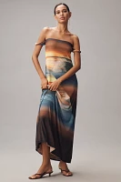 AFRM Barot Mesh Off-The-Shoulder Maxi Dress