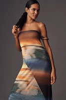 AFRM Barot Mesh Off-The-Shoulder Maxi Dress