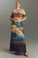 AFRM Barot Mesh Off-The-Shoulder Maxi Dress