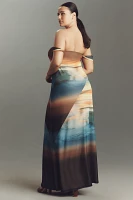 AFRM Barot Mesh Off-The-Shoulder Maxi Dress
