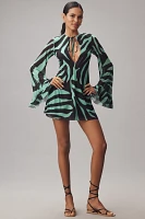 AFRM Kori Mesh Long-Sleeve Mini Dress