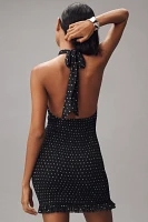 AFRM Amherst Mesh Halter Mini Dress