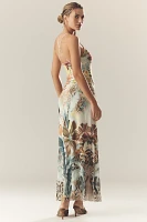AFRM Romy Sleeveless Scoop-Neck Mesh Maxi Dress