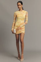 AFRM Long-Sleeve Mesh Mini Dress