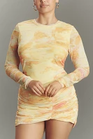 AFRM Long-Sleeve Mesh Mini Dress