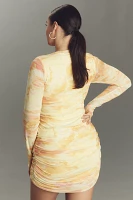 AFRM Long-Sleeve Mesh Mini Dress