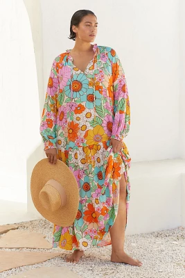 Show Me Your Mumu Plus Long-Sleeve Floral Kaftan