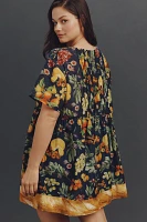 Rachel Antonoff Howard Cotton Silk Mini Babydoll Dress