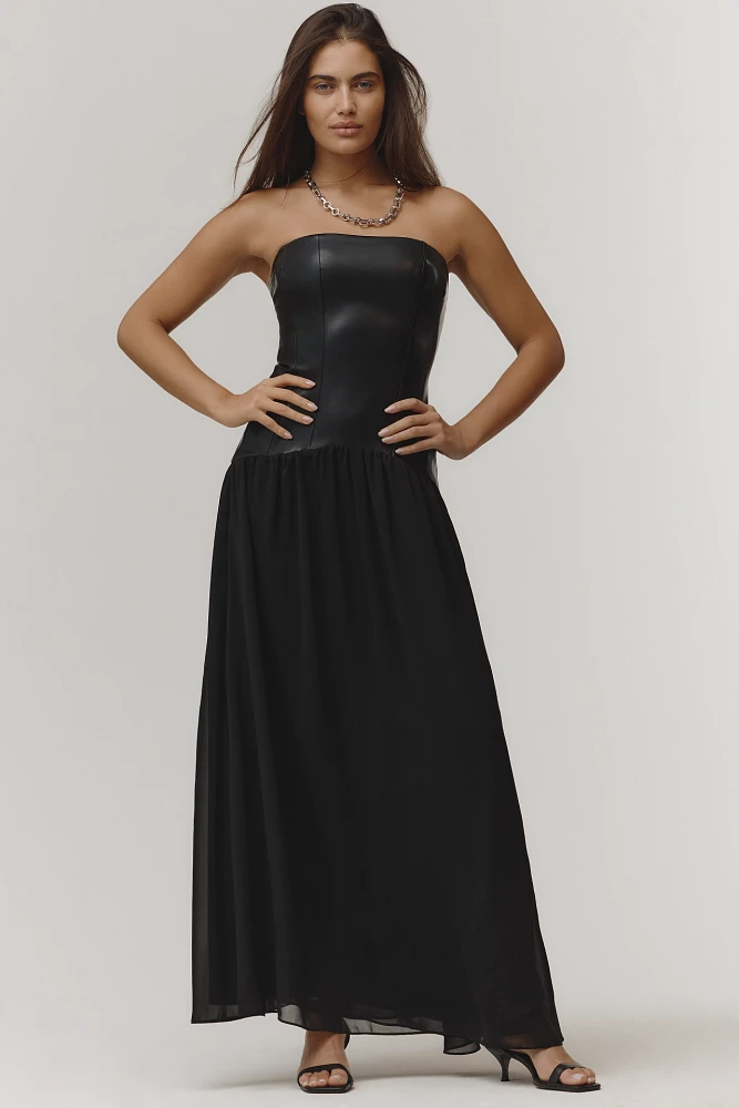 WeWoreWhat Strapless Drop-Waist Maxi Dress