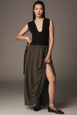 WeWoreWhat V-Neck A-Line Maxi Dress