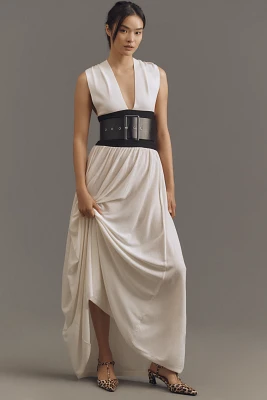 WeWoreWhat V-Neck Belted Maxi Dress