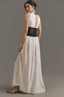 WeWoreWhat V-Neck Belted Maxi Dress