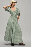 WeWoreWhat Smocked Puff-Sleeve Maxi Dress