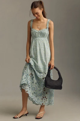 By Anthropologie Sweetheart Babydoll Maxi Dress