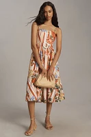 Maeve Strapless Belted A-Line Midi Dress