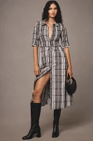 Maeve Short-Sleeve Smocked Midi Shirt Dress