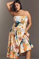 By Anthropologie Drop-Waist Midi Dress