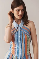 Maeve Collared Halter Shirt Dress