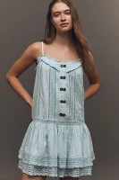 Pilcro Sleeveless Square-Neck Swing Mini Dress