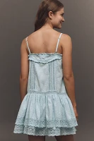 Pilcro Sleeveless Square-Neck Swing Mini Dress