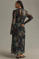 By Anthropologie Mock-Neck Knit Maxi Dress