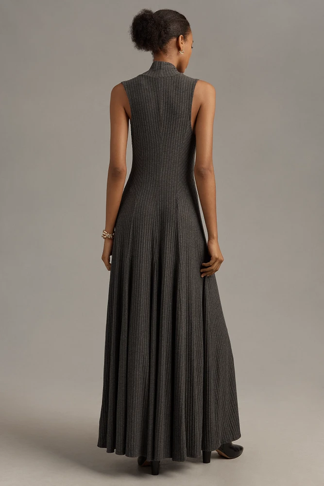 By Anthropologie Sleeveless Mock-Neck Maxi Dress