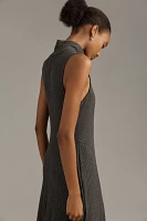 By Anthropologie Sleeveless Mock-Neck Maxi Dress