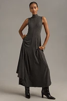 By Anthropologie Sleeveless Mock-Neck Maxi Dress